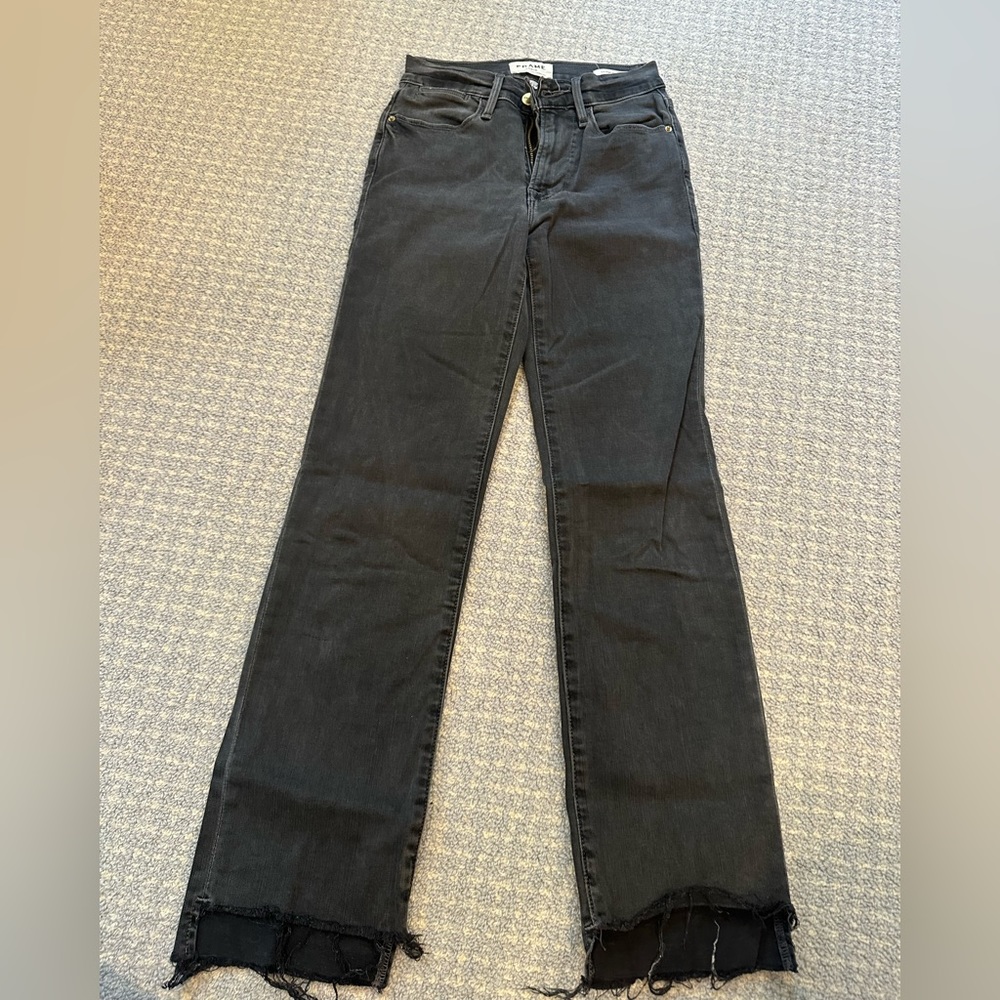 Frame Jeans - Le High Straight in Black/Gray